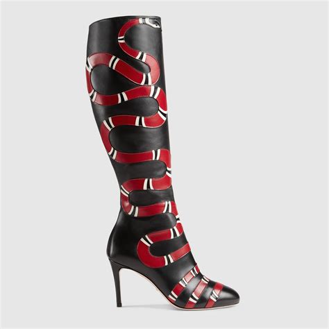 red gucci over the knee boots|gucci boots snake bottom.